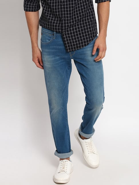 wrangler skinny blue jeans