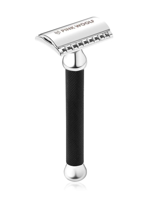 Pink Woolf Open Comb Double Edge Safety Razor Black OC70