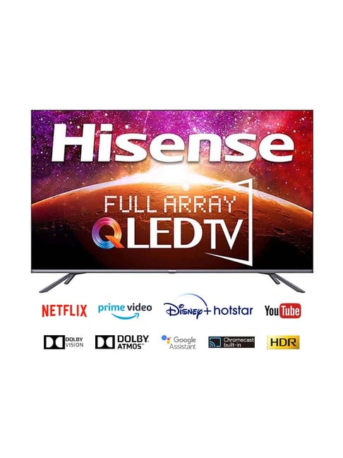 Hisense 139 cm (55 Inches) Android Smart Ultra HD QLED TV 55U6G (2021, Metal Grey)