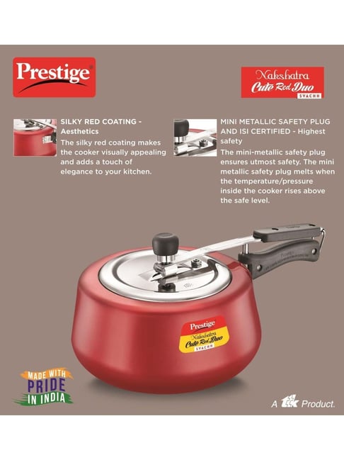 Prestige red colour discount cooker