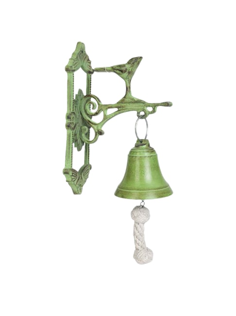 Fabindia Green Metal Door Bell - Set of 1