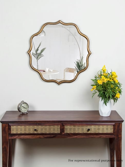 Fabindia Brown Aluminium Wall Mirror