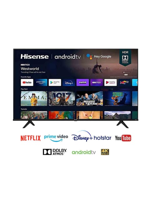 Tata Cliq - Hisense 126 cm (50 Inches) Android Smart Ultra HD 4K LED TV 50A6GE (Black)