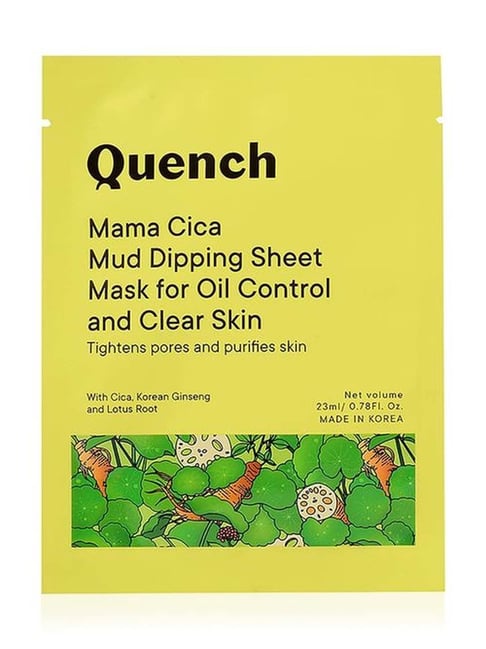Quench Botanics Mama Cica Mud Dipping Sheet Mask for Oil Control & Clear Skin - 23 ml-picture-13