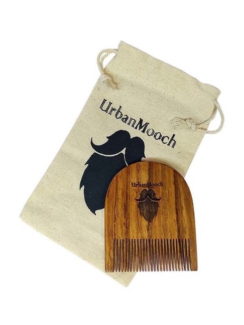 UrbanMooch Handcrafted U Shape Sheesham Wood Beard Comb