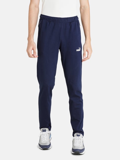 Puma Navy Cotton Trackpants