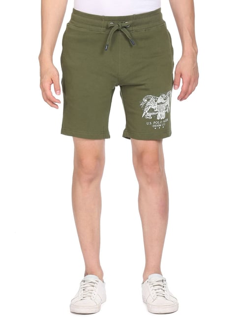 U S Polo Assn U.S. Polo Assn. Green Shorts - Flexi Collection