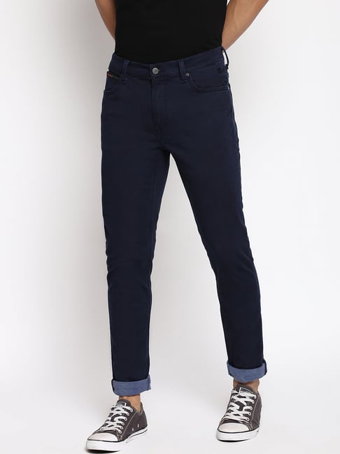 Lee Dark Blue Skinny Fit Lightly Washed Jeans