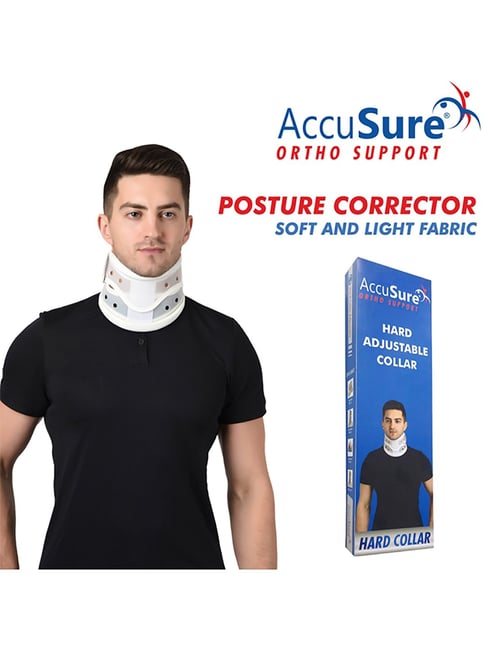 AccuSure Hard Cervical Collar Adjustable Neck Brace (Immobilization,  Comfort) Neck Support - Buy AccuSure Hard Cervical Collar Adjustable Neck  Brace (Immobilization, Comfort) Neck Support Online at Best Prices in India  - Sports