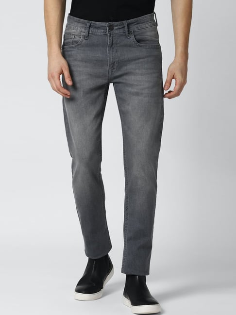 Peter England Grey Slim Fit Jeans