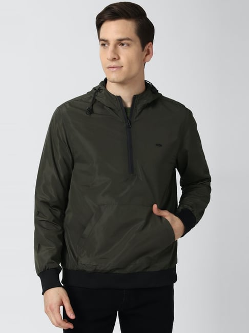 Olive green cheap windbreaker nike