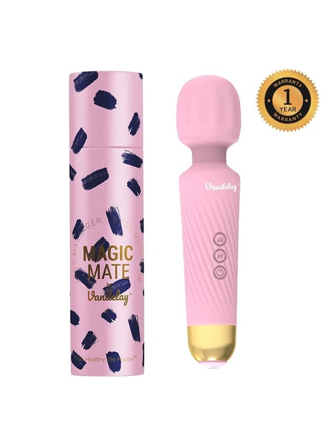 Vandelay Magic Mate Handheld Cordless Personal Body Massager (Millenial Pink)