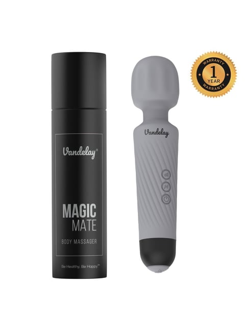 Vandelay Magic Mate Handheld Cordless Personal Body Massager (Smokey Grey)