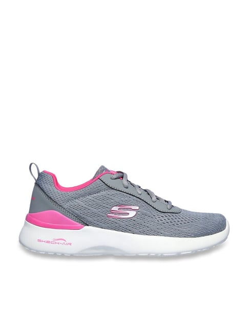 Grey and pink ladies skechers best sale