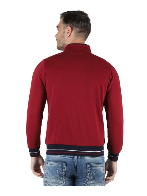 Buy Monte Carlo Maroon High Neck Sweatshirt for Men's Online Tata CLiQ