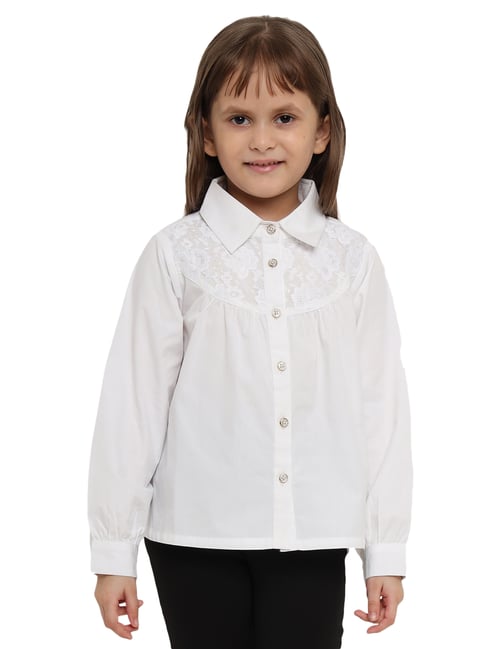 Nauti Nati Kids White Solid Shirt