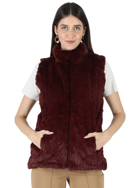 Monte Carlo Maroon Regular Fit Jacket-picture-39