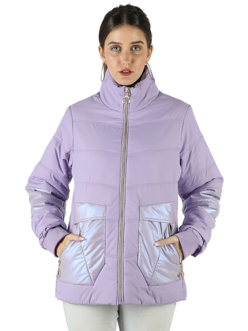Buy Monte Carlo Purple Quilted Casual Jacket for Women Online