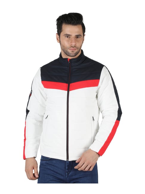 Monte Carlo White & Navy Colour-Block Jacket