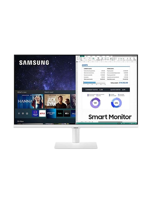 Samsung M5 LS27AM501NWXXL 27 inch(68.58cm) 1920x1080 Full HD LED Monitor with Speaker (White)