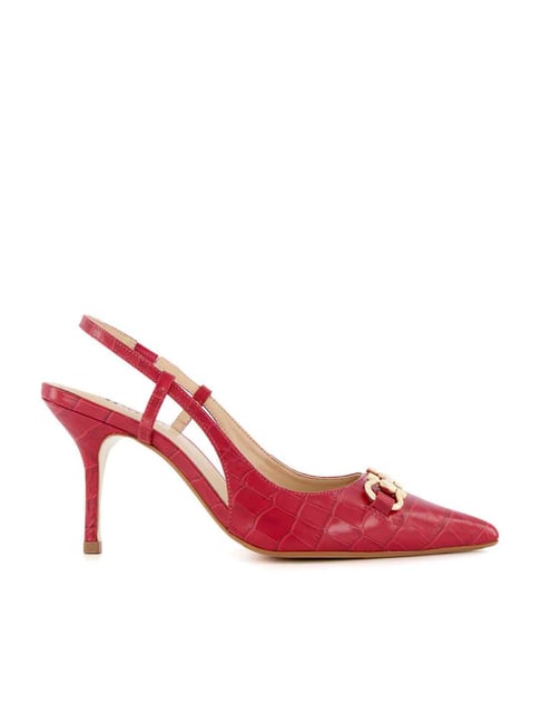 Dune London Women's Click Red Sling Back Stilettos