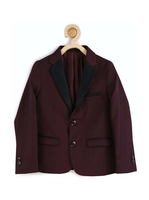 Allen Solly Junior Maroon Regular Fit Blazer