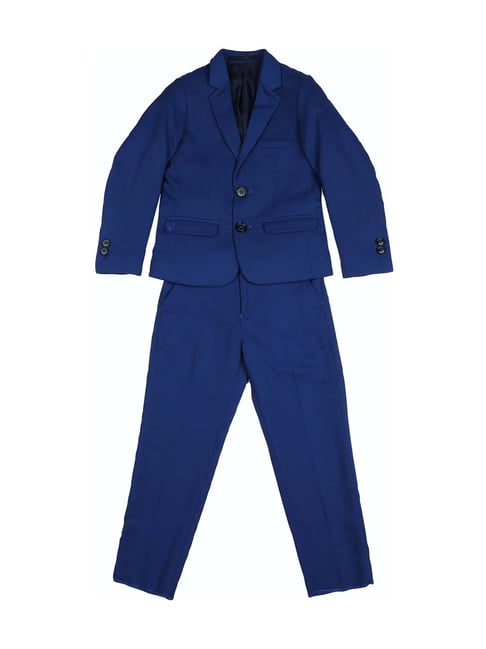 Allen Solly Junior Blue Regular Fit Blazer & Trousers