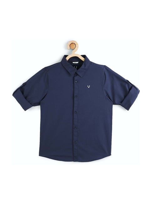 Allen Solly Junior Navy Slim Fit Shirt