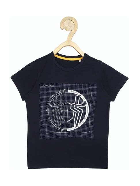 Allen Solly Junior Navy Cotton Printed T-Shirt