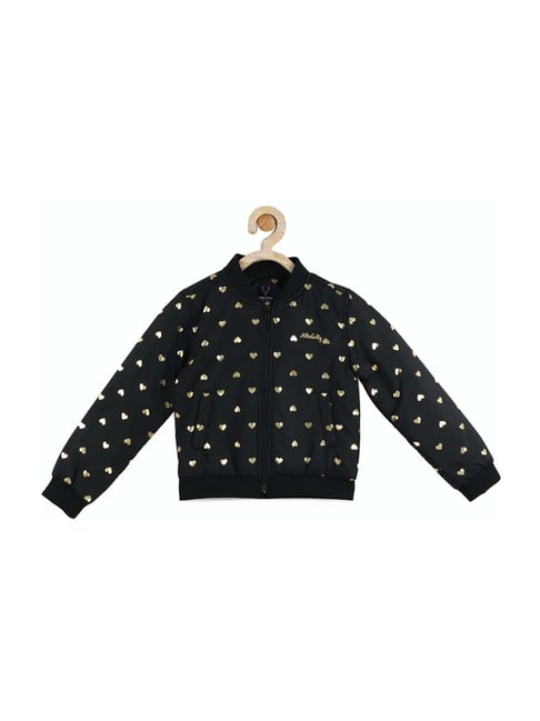 Allen Solly Junior Black Printed Jacket