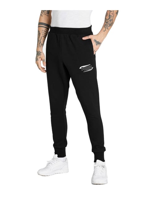 Puma Black Regular Fit Joggers