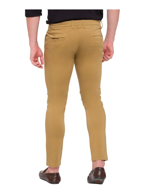 spykar MTR01AI011KHAKI Khaki Solid Slim Fit Chinos (Brown) in Bangalore at  best price by Spykar - Justdial