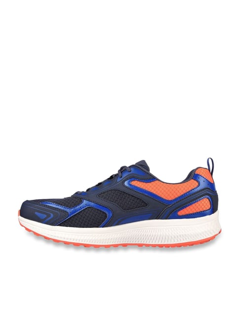 Skechers Men's GO RUN CONSISTENT - VESTIGE Navy Orange Running Shoes