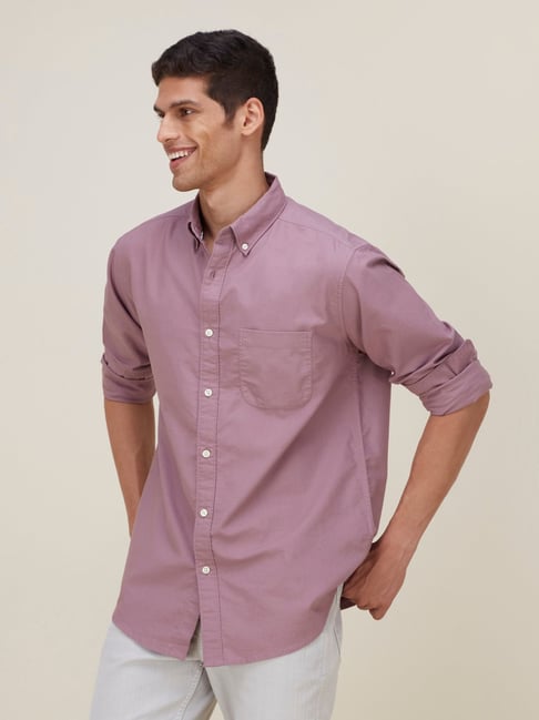 Buy Ascot by Westside Beige Relaxed Fit Pure-Cotton Casual Shirt for Men  Online @ Tata CLiQ
