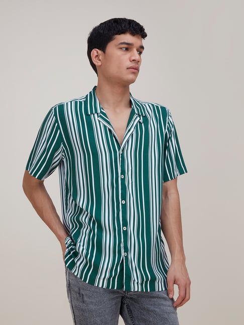 Buy Nuon by Westside Dark Green Stripe 