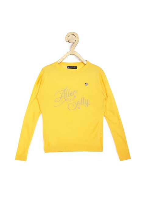 Allen Solly Junior Yellow Printed Sweater