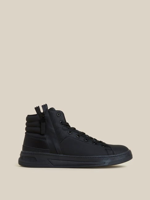 SOLEPLAY by Westside Black Zipper-Detail High-Top Sneakers-SOLEPLAY ...