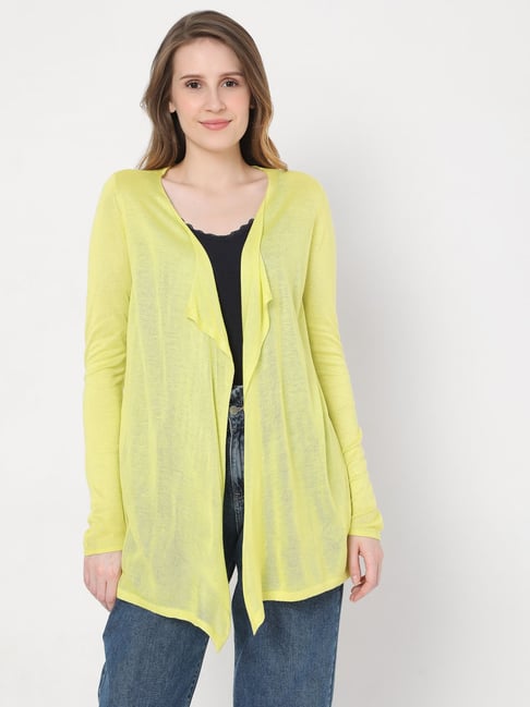 Vero Moda Yellow Full Sleeves Shrug
