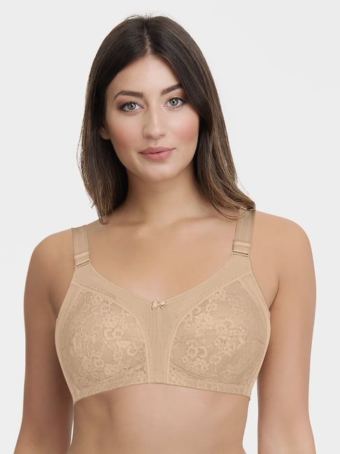 Buy Amante Beige Non Wired Non Padded Full Coverage Bra for Women