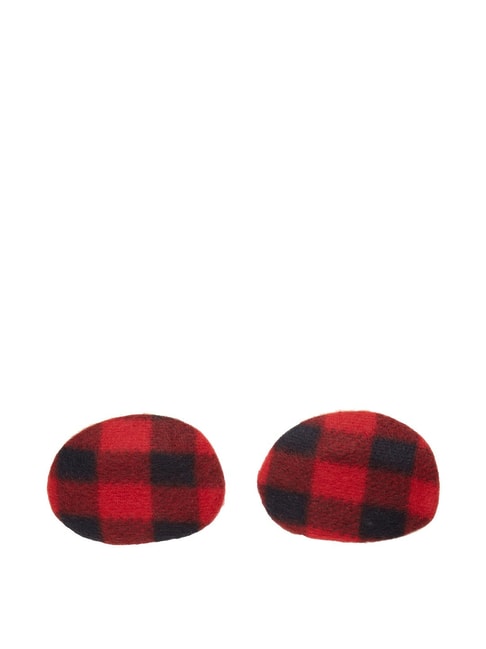 Faux Vegan Leather Red & Black Buffalo Plaid Feather Earrings Checkered  Leaf | eBay