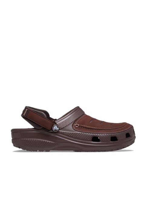 Crocs Men's Yukon Espresso Brown Back Strap Clogs