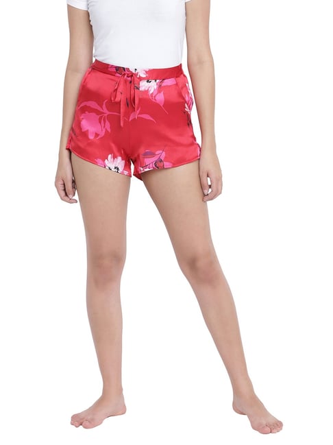 Oxolloxo Pink Floral Print Night Shorts