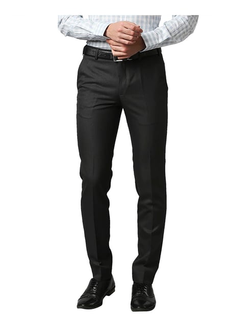 Park Avenue Dark Grey Super Slim Fit Trousers