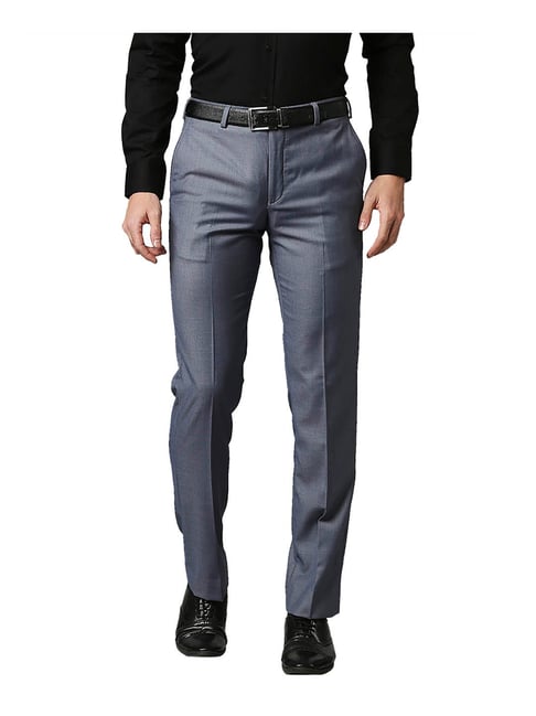 Park Avenue Medium Blue Regular Fit Trousers