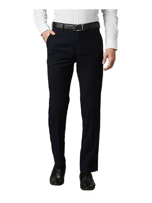 Buy Park Avenue Khaki Super Slim Fit Printed Trousers for Mens Online   Tata CLiQ