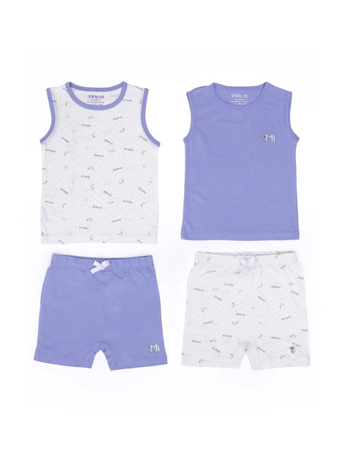 MiArcus Kids Multicolor Cotton Printed Shorts Set - Pack of 2