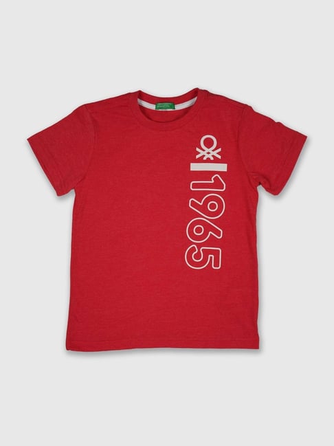 United Colors of Benetton Kids Red Regular Fit T-Shirt