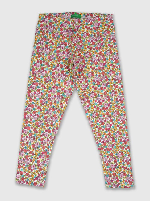 United Colors of Benetton Kids White Printed Leggings