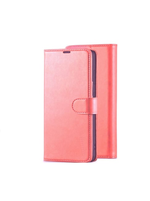 ClickCase Vintage Leather Wallet Case Flip Cover For Jio JIOPHONE NEXT (Peach)