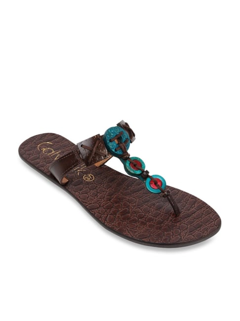 Catwalk Women's Turquoise Blue Thong Sandals